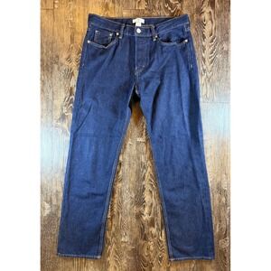 H&M Relaxed Fit Jeans Mens 32x32 Dark Wash Indigo Straight Leg Denim Pants